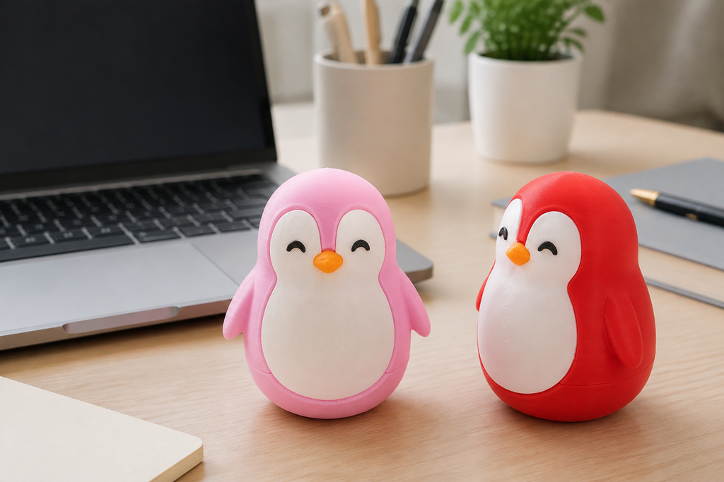 Bobbly Penguin Desk Companion