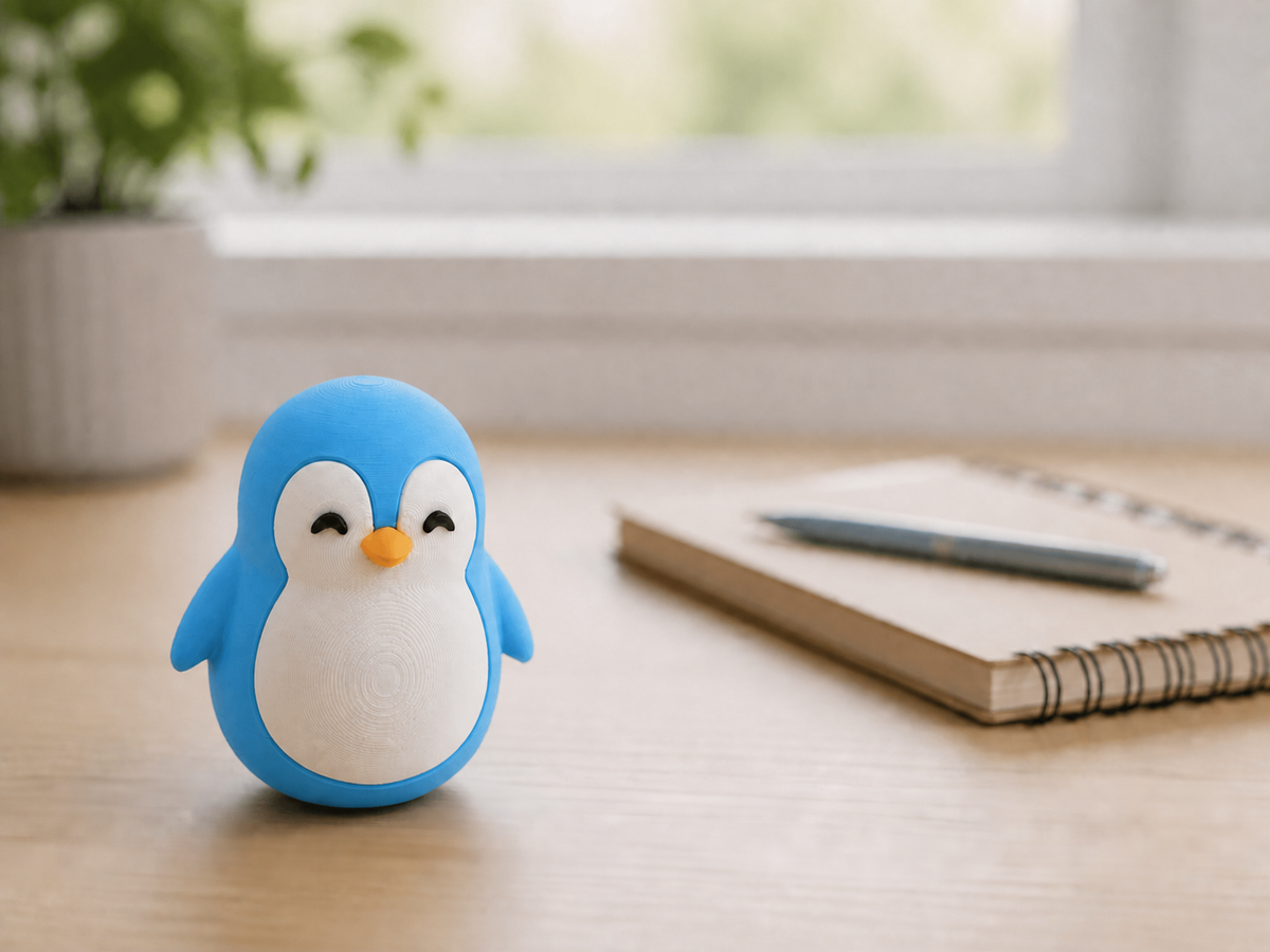 Bobbly Penguin Desk Companion
