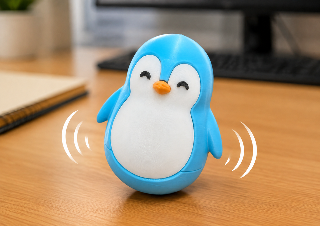 Bobbly Penguin Desk Companion