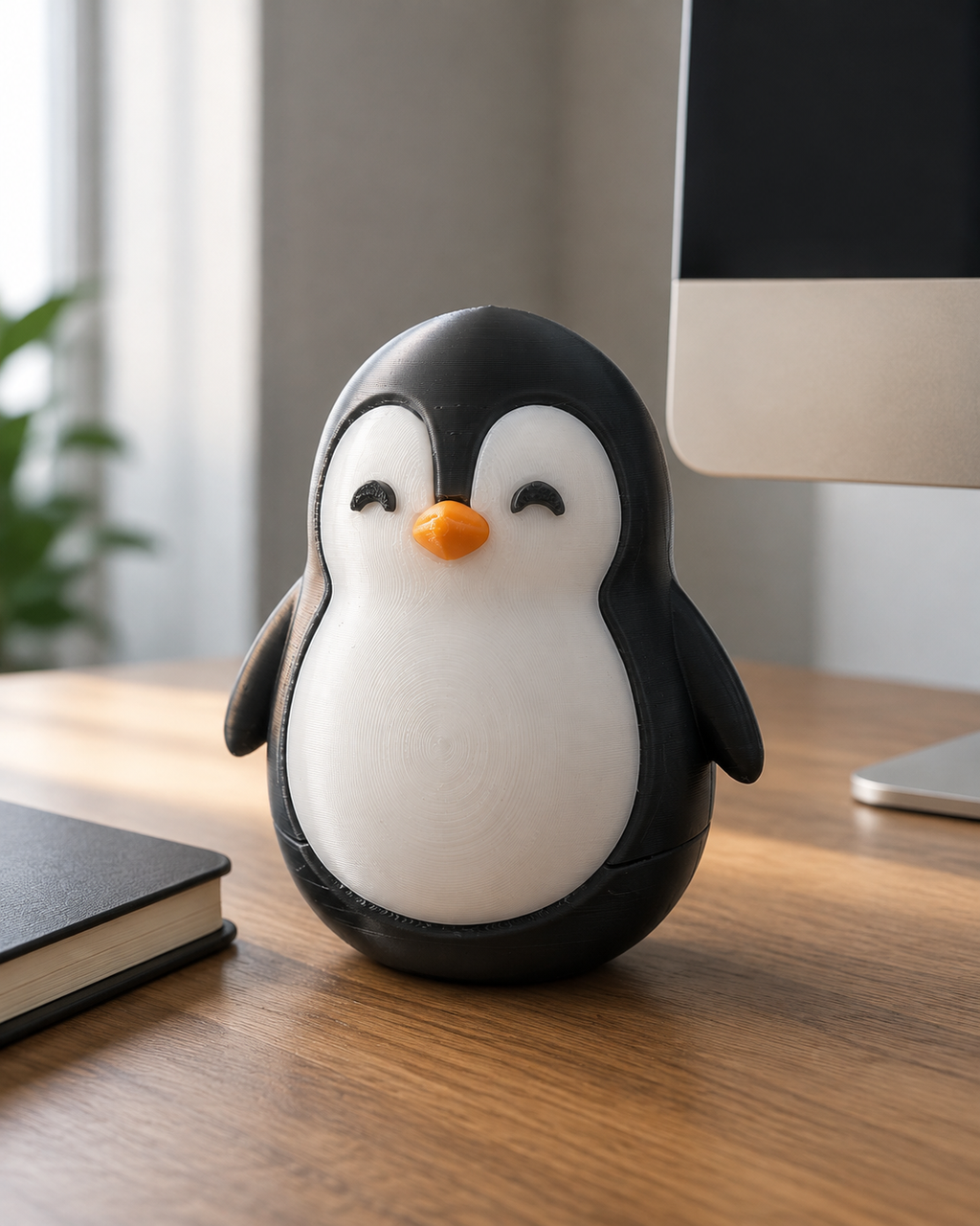 Bobbly Penguin Desk Companion
