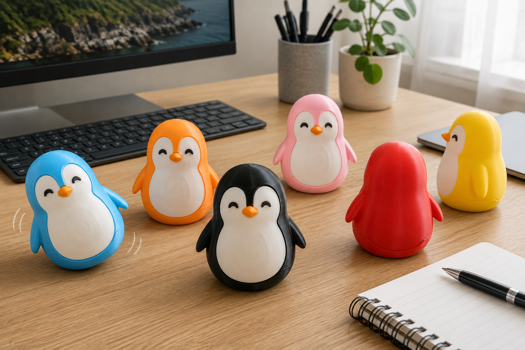 Bobbly Penguin Desk Companion