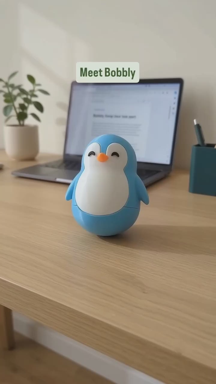 Bobbly Penguin Desk Companion